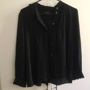 Madewell Silk ruffle blouse